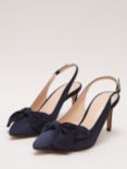 Phase Eight Suede Slingback Heels, Navy