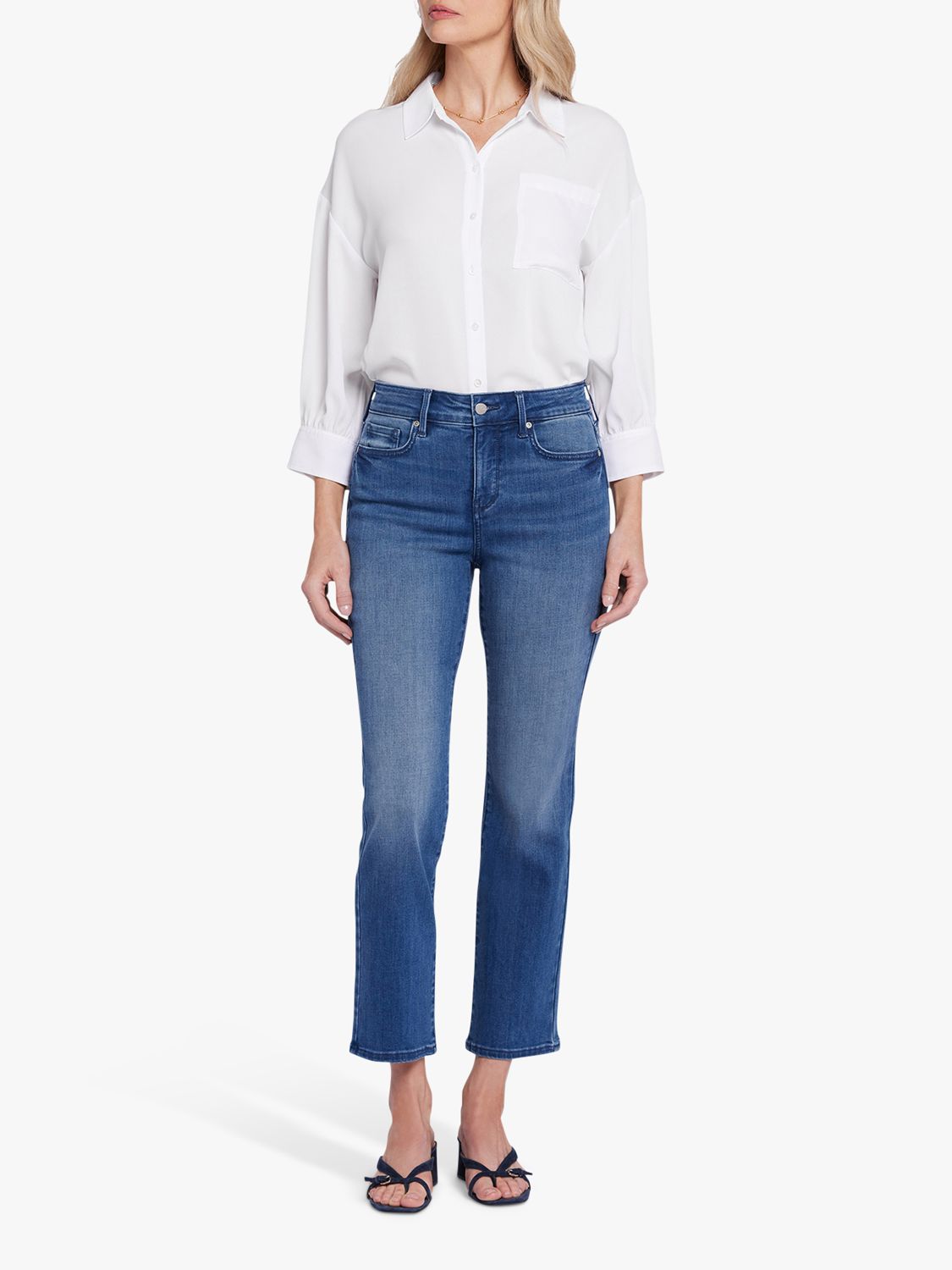 Buy NYDJ Marilyn Straight Ankle Jeans - Blue Island Online at johnlewis.com