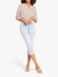 NYDJ Marilyn Straight Crop Jeans In Cool Embrace Denim With Cuffs, Brightside