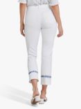 NYDJ Marilyn Straight Ankle Jeans, White/Blue