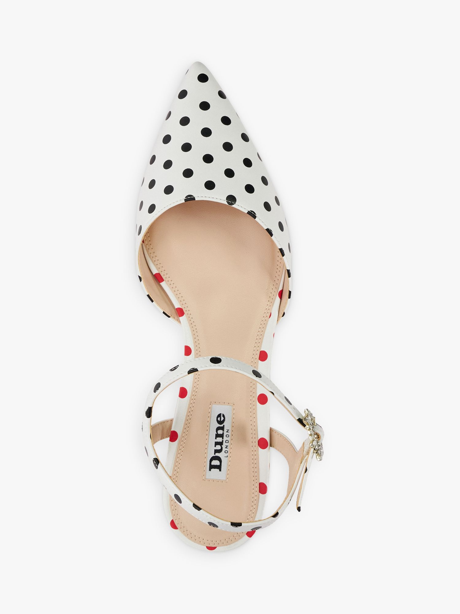Dune Hodge Polka Dot Pointed Shoes, Multi, 3
