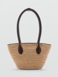 Mango Luis Straw Bucket Bag