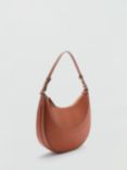 Mango Lago Oval Short Handle Handbag, Medium Brown