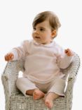 Emile et Rose Baby Holly Jumper & Trousers Set, Pale Pink