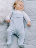 Emile et Rose Baby Harvey 2-in-1 Cotton Dungarees, Light Blue