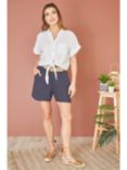 Yumi Stripe Italian Linen Shorts