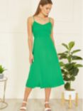 Yumi Tie Back Midi Dress, Green