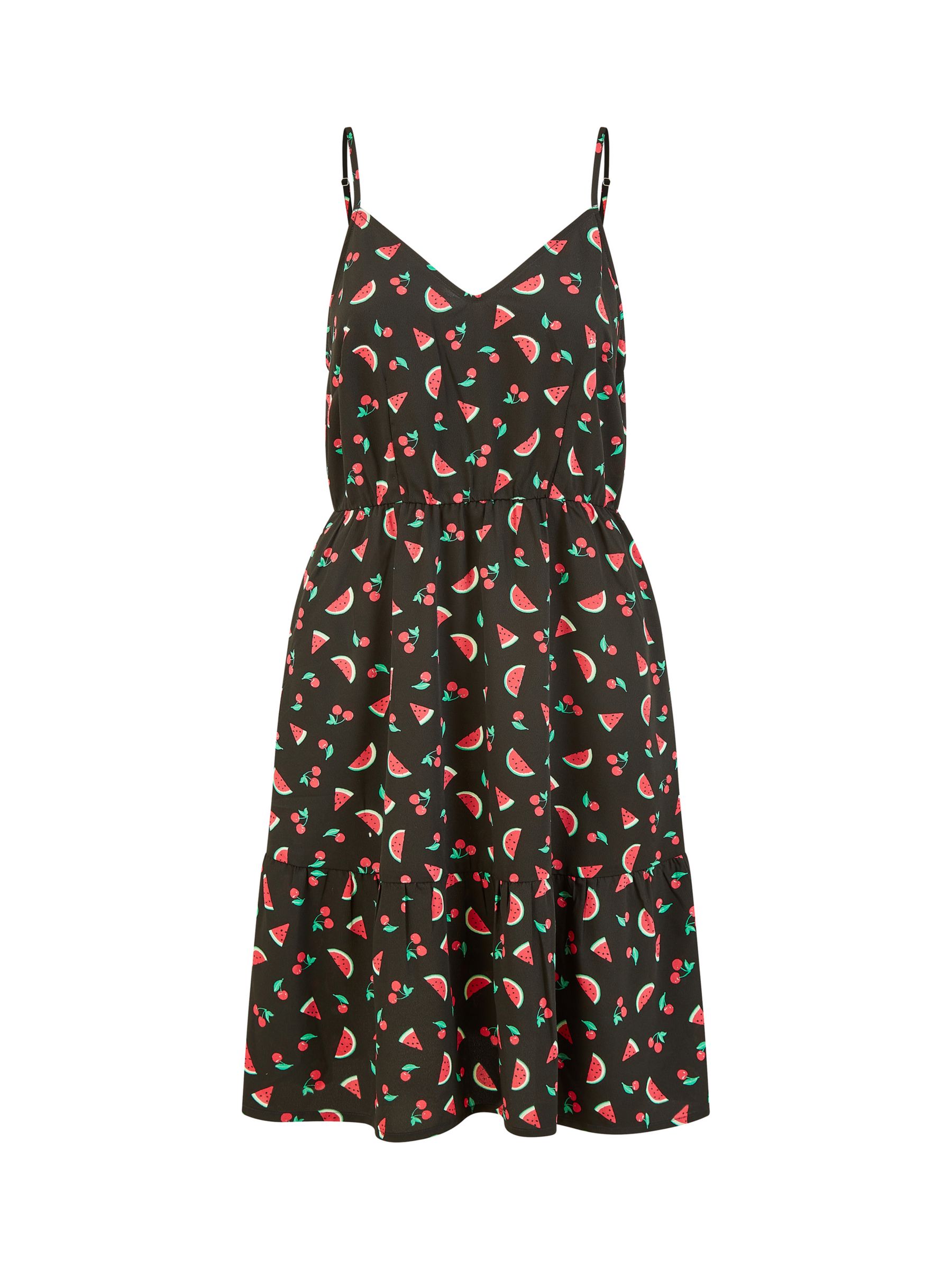 Yumi Watermelon Mini Dress, Black/Multi, 8