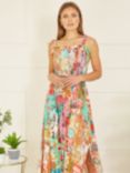 Yumi Patchwork Split Hem Maxi Dress, Multi