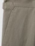 Reiss Com Linen Blend Trousers, Light Khaki