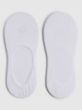 Reiss Axis Cotton Blend Invisible Socks, White