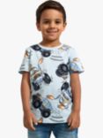 Lindex Kids' Monster Truck Short Sleeve T-Shirt, Light Blue