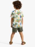 Lindex Kids' Organic Cotton Lightweight Drawstring Shorts, Dark Dusty Khaki