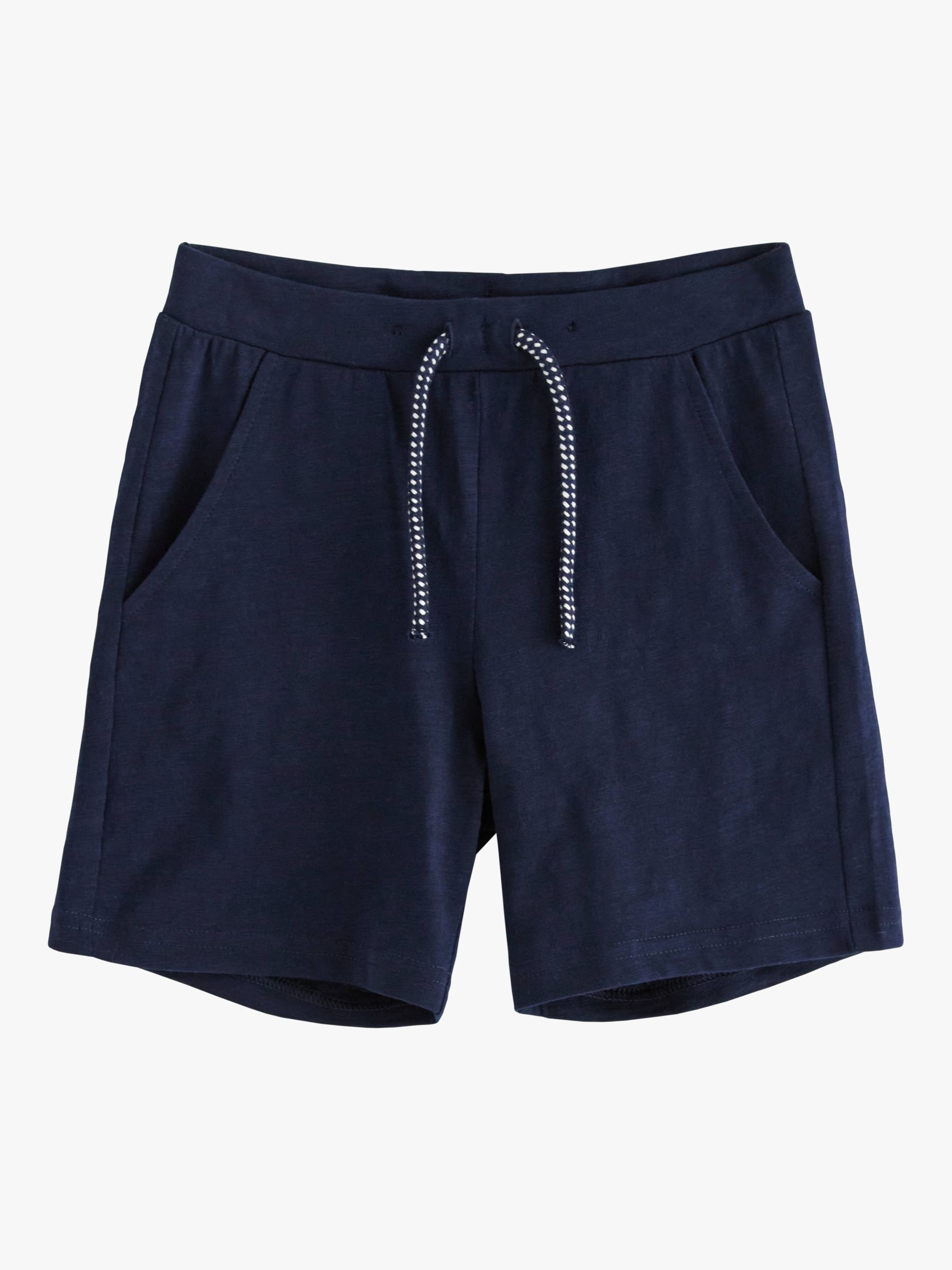 Lindex Kids' Organic Cotton Lightweight Drawstring Shorts, Dark Navy, 18-24 months