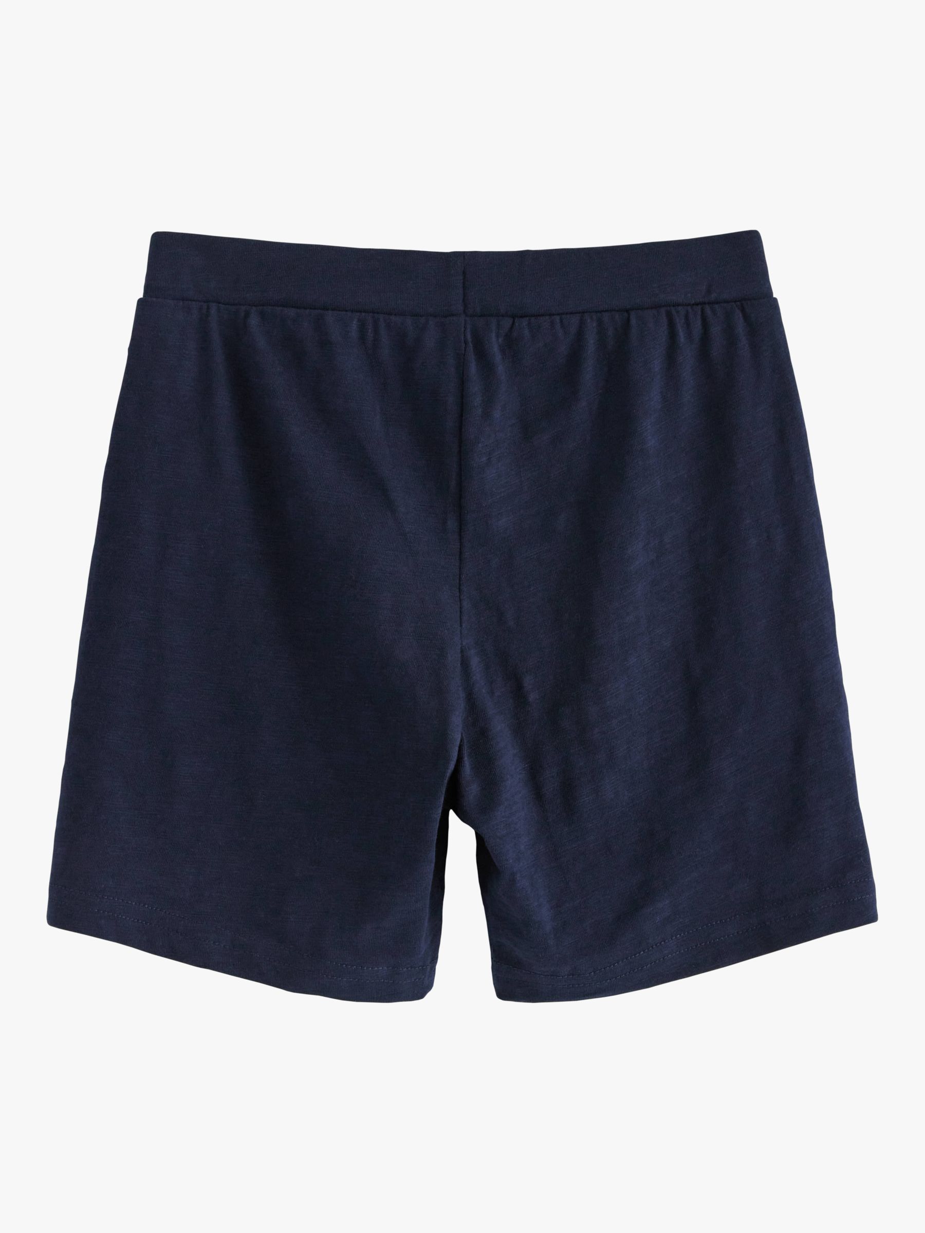 Lindex Kids' Organic Cotton Lightweight Drawstring Shorts, Dark Navy, 18-24 months