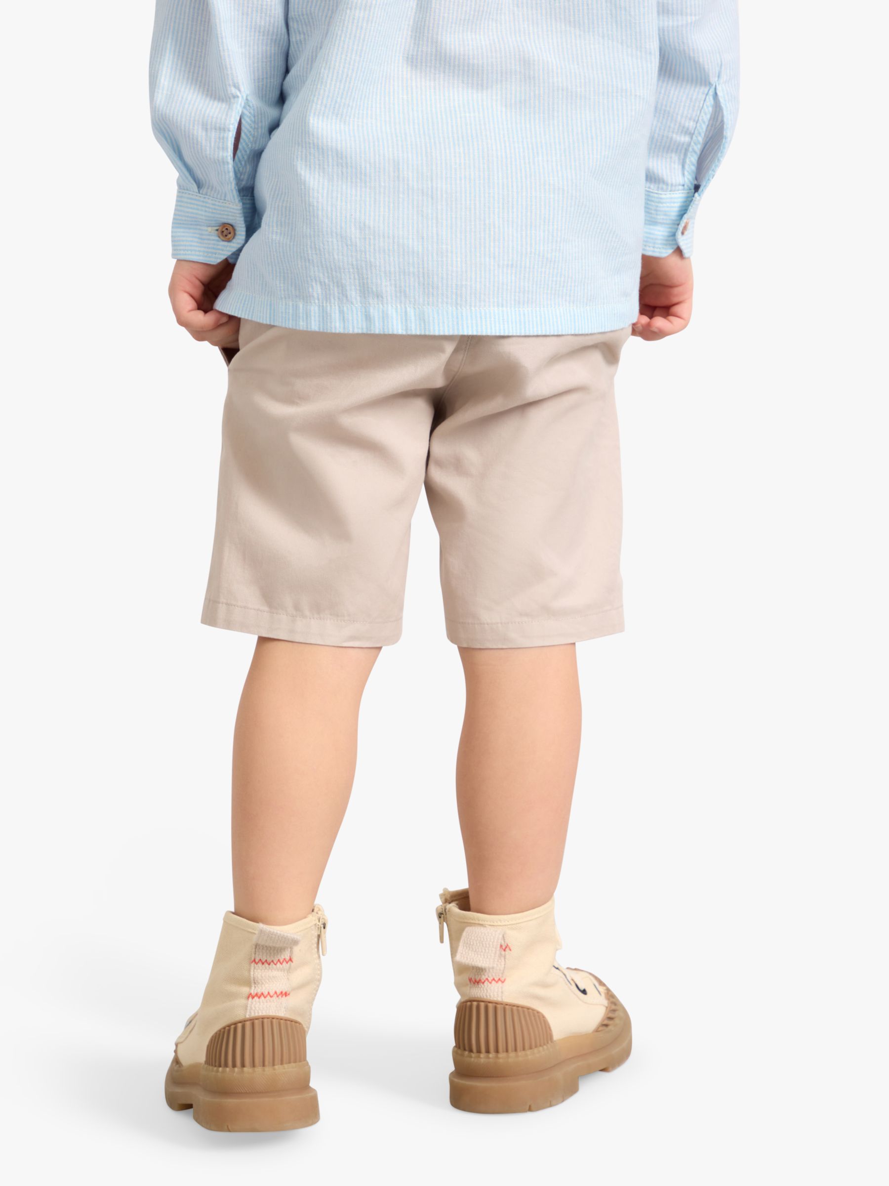 Lindex Kids' Chino Cotton Shorts, Light Grey, 5-6 years