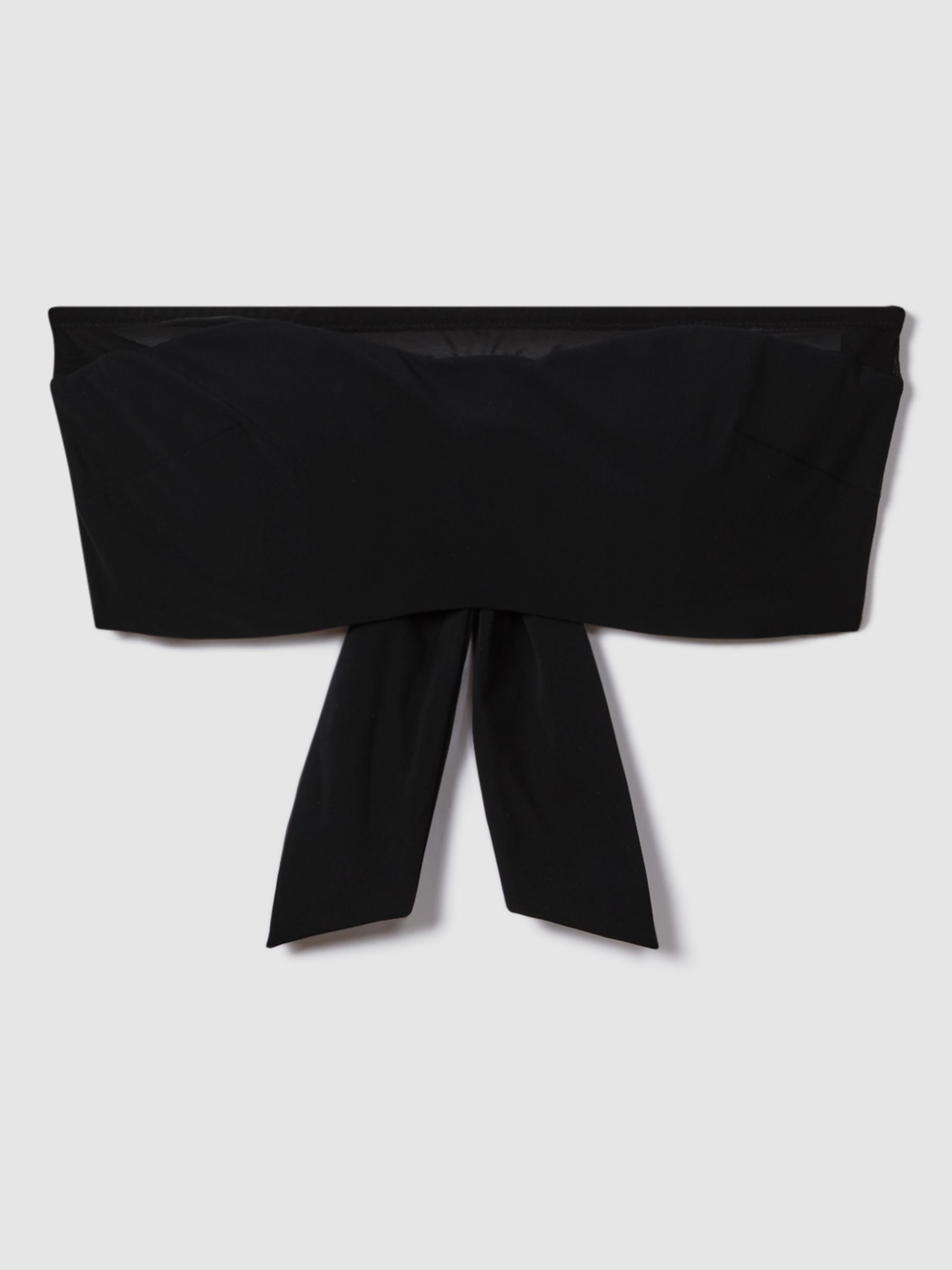Reiss Jemma Underwired Bandeau Bikini Top, Black, 6