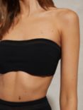 Reiss Jemma Underwired Bandeau Bikini Top, Black