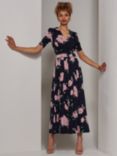 Jolie Moi Kenzie Floral Jersey Maxi Dress, Navy