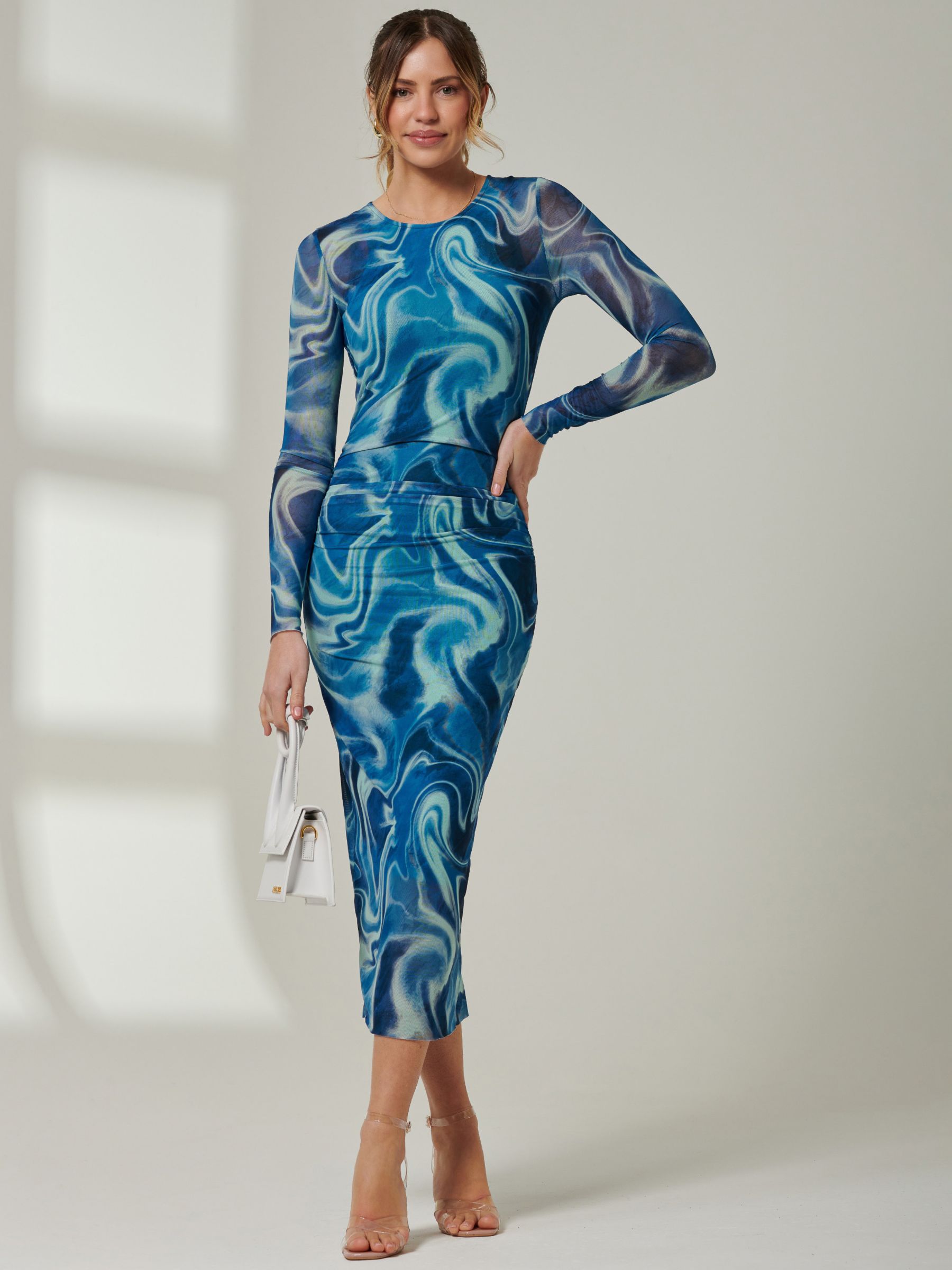 Buy Jolie Moi Mabyn Mesh Midi Dress Online at johnlewis.com