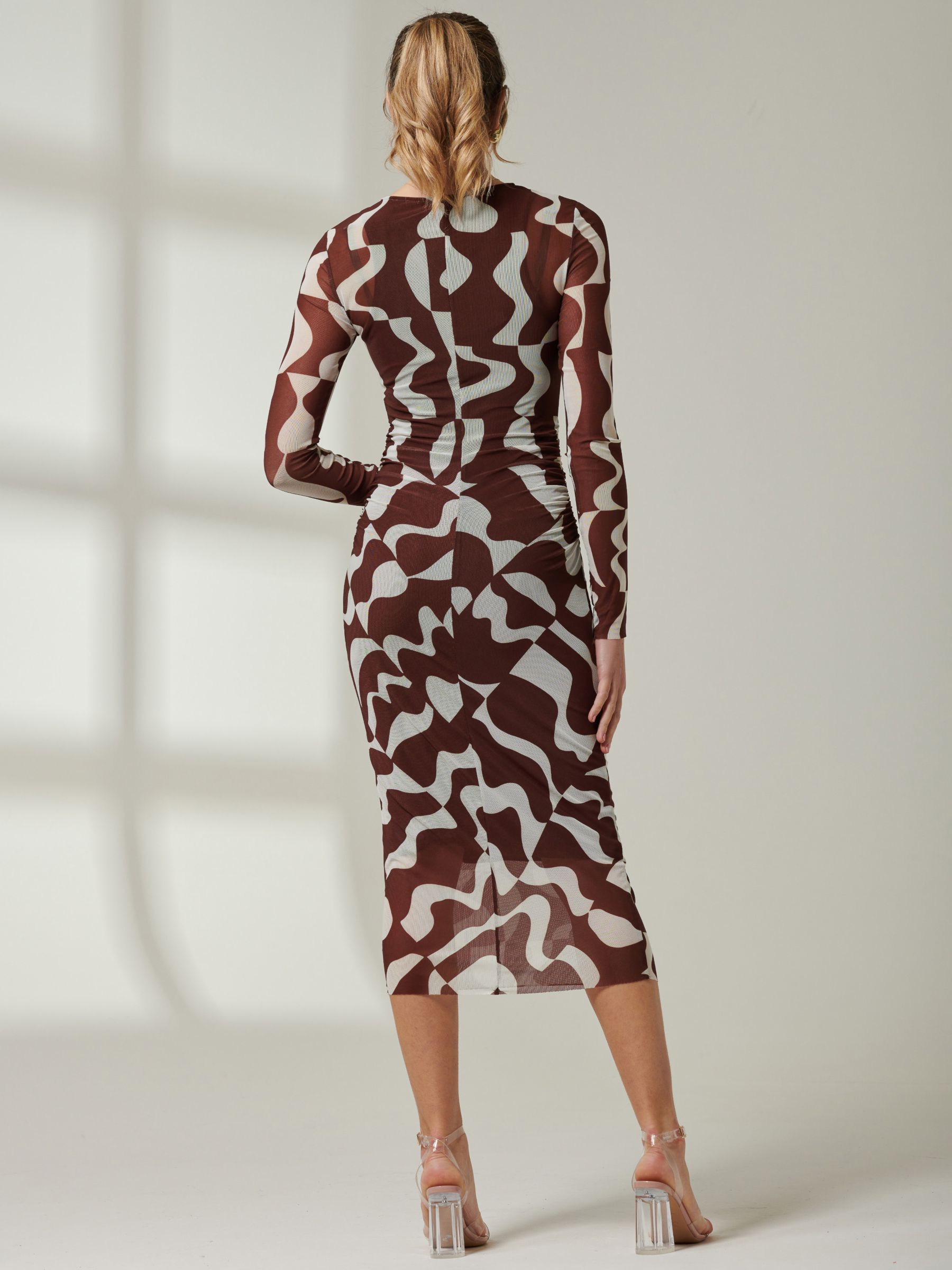 Buy Jolie Moi Gionna Mesh Midi Dress Online at johnlewis.com
