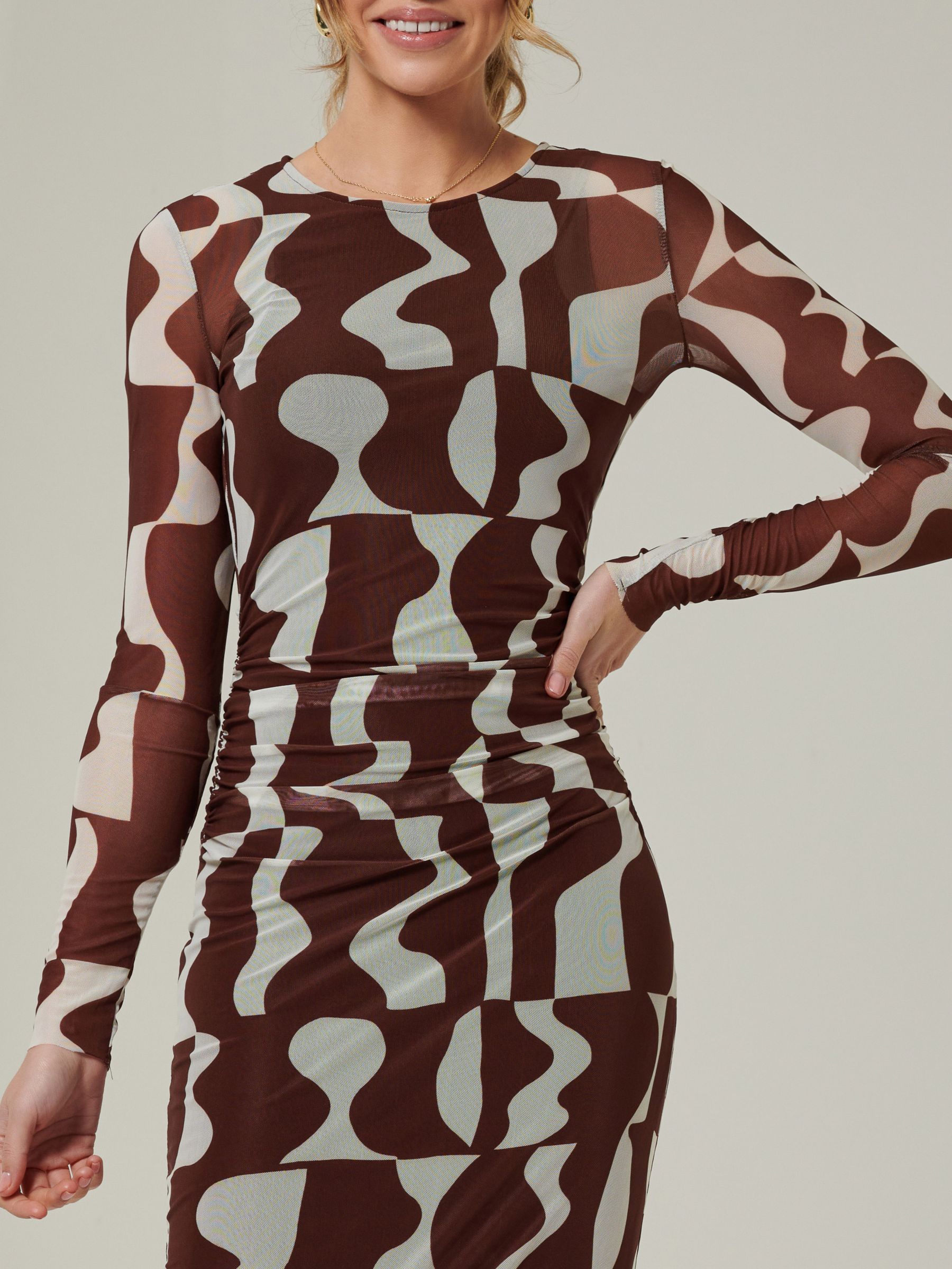 Buy Jolie Moi Gionna Mesh Midi Dress Online at johnlewis.com
