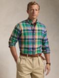 Polo Ralph Lauren Check Oxford Shirt, Green/Multi