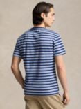 Polo Ralph Lauren Stripe Crew Neck T-Shirt, Campus Blue/Multi