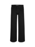 Calvin Klein Kids' High Rise Wide Leg Denim Jeans, Clean Black