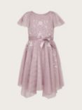 Monsoon Kids' Amelia Embroidered Dress, Lilac