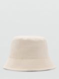 Mango Izzie Denim Bucket Hat, Light Beige