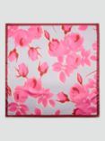 Mango Marzo Floral Square Scarf, Pink