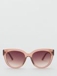 Mango Melia Round Sunglasses, Dark Brown
