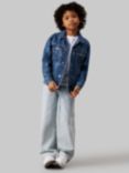 Calvin Klein Kids' Denim Trucker Jacket, Radiant Blue