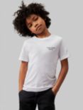 Calvin Klein Kid's Stack Logo T-Shirt, Bright White