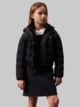 Calvin Klein Kids' Archive Grid Puffer Jacket, Ck Black