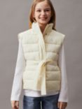 Calvin Klein Kids' Belted Puffer Gilet, Ivory