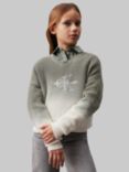 Calvin Klein Kids' Monogram Gradient Sweater, Gradient Green