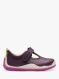 Clarks Baby Roller Bright T-Bar First Shoes, Berry