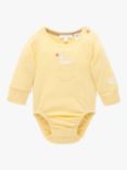 Purebaby Baby Organic Cotton Peekaboo Bodysuit, Egg Yellow