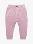 Purebaby Baby Organic Cotton Blend Quilted Joggers, Hyacinth Melange