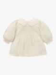 Purebaby Baby Lily Organic Cotton Crinkle Blouse, Cloud