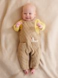 Purebaby Baby Organic Cotton Blend Quilted Dungarees, Twig Melange