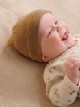 Purebaby Baby Organic Cotton Blend Hat, Bodysuit & Leggings Set, Brown/Multi