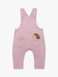 Purebaby Baby Organic Cotton Blend Quilted Dungarees, Hyacinth Melange