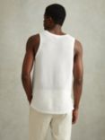 Reiss Velo Sleeveless Textured Vest Top, Optic White