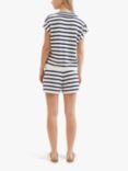 Chinti & Parker Summer Breton Stripe Shorts, Cream/Navy