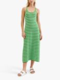 Chinti & Parker Breton Stripe Midi Dress, Classic Green/Cream