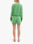 Chinti & Parker Summer Cardigan, Classic Green/Cream