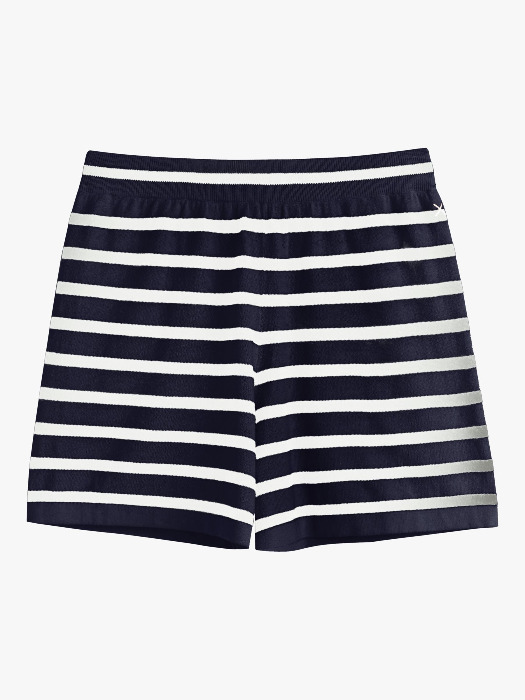 Chinti & Parker Summer Breton Stripe Shorts, Navy/Cream, XS